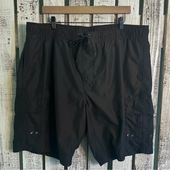 WORLD WIDE SPORTSMAN Black Men’s Size XL Swim Trunk Cargo Hybrid Shorts Fishing - Picture 1 of 11